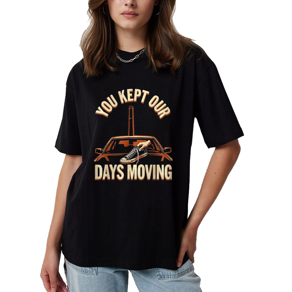 Best Truck Driver Life Shirt, Funny Trucker UnisexT-Shirt/Hoodie/Sweatshirt HLT00 - You Kept Our Days Moving Truck Driver Appreciation Week Gift T-Shirt, Women, Black, XX-Large