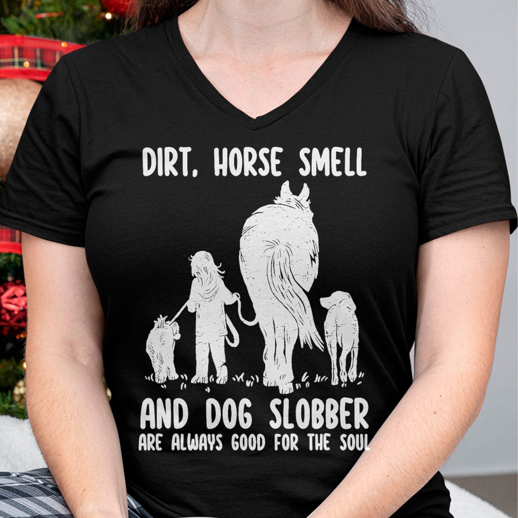 Best Horse Lover Shirt , Funny Horse UnisexT-Shirt/Hoodie/Sweatshirt HLT00 - - Dirt Horse Smell and Dog Slobber Funny Horse & Dog Lovers T-Shirt