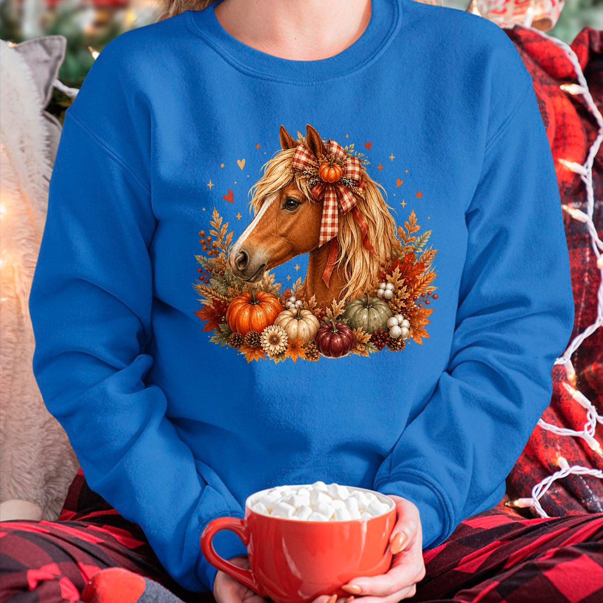 Best Horse Lover Shirt , Funny Horse UnisexT-Shirt/Hoodie/Sweatshirt HLT00 - - Cute Horse Pumpkin Coquette Bow Autumn Fall Equestrian T-Shirt