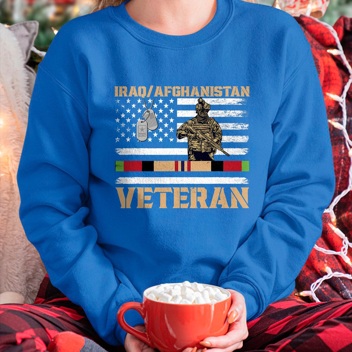 Proud Veteran Shirt, Funny Veteran UnisexT-Shirt/Hoodie/Sweatshirt HLT00 - Afghanistan Iraq Veteran Flag Soldier T-Shirt
