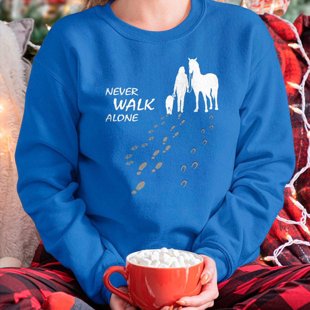 Best Horse Lover Shirt , Funny Horse UnisexT-Shirt/Hoodie/Sweatshirt HLT00 - - Dog horse - never walk alone - horse fan dog lover T-Shirt