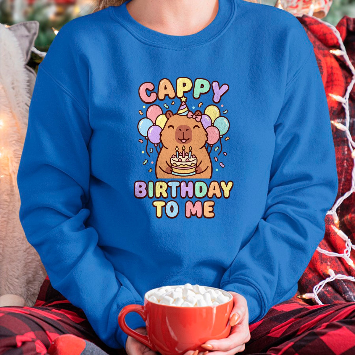 Cute Capybara Shirt, Funny Capybara UnisexT-Shirt/Hoodie/Sweatshirt HLT00 - Capybara Birthday to Me Cappy Birthday T-Shirt